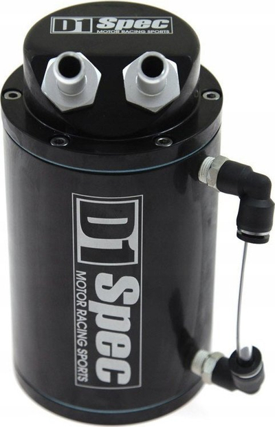 Depo ndarëse vaji D1Spec Oil Catch Tank, dalje 9 mm, metal, e zezë