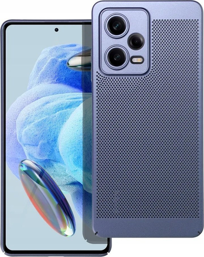Këllëf telefoni Breezy për Xiaomi Redmi 13C, me vrima ajrimi, plastikë e butë, blu