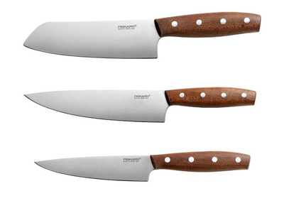 Set thika Fiskars Norr, 3 copë, 16 cm, kaftë