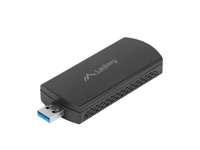 WiFi мрежна картичка Lanberg NC-3000-WI, Wi‑Fi 6 tri-band, USB 3.0, црна