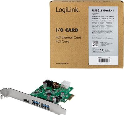 Kartë zgjerimi LogiLink PC0090, PCI Express, USB 3.2 Gen 1