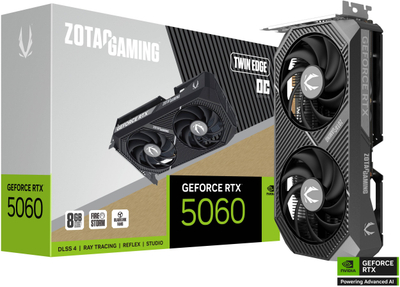 Kartë grafike Zotac Gaming GeForce RTX 5060 Twin Edge OC, 8GB GDDR6, e zezë