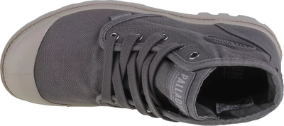 Çizme Palladium Pampa Hi për goca, kanavacë pambuku, shollë gome, gri flanel