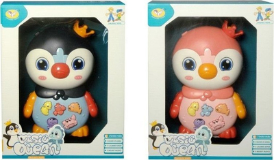 Lodër pinguin MIX Swede për beba, me dritë edhe tinguj, shumëngjyrëshe