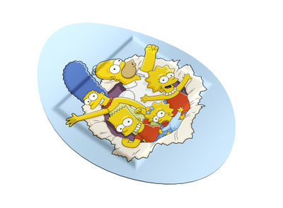 Fasho ngjitëse për kalamaj Salvequick The Simpsons, set 14 copë, shumëngjyrëshe