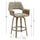 Stol bari Clipp 57,5x53x98Hcm (HM9987.01), bezhë