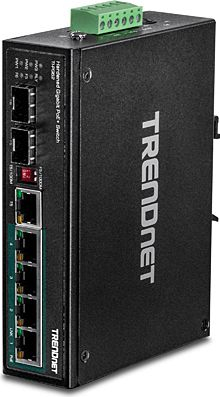 Swich rrjeti TRENDnet TI-PG62, 6 porta Gigabit, PoE+, industrial, i zi