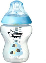 Biberon Tommee Tippee TT0325, 260ml, 0+, i kaltër / transparent