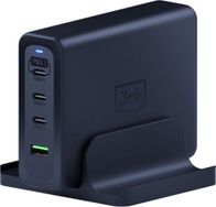 Karikues universal 3MK 5903108515146, 240W, 3x USB C 1x USB, blu i zi