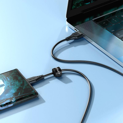 Kabllo karikimi Acefast C3-09, USB-A në Micro-USB, TPE, e zezë