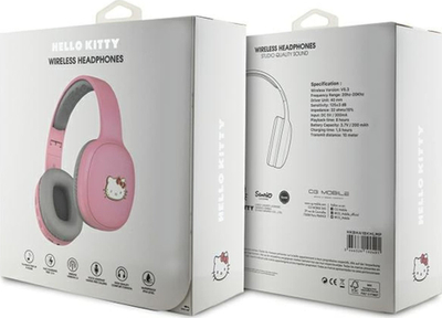 Kufje Bluetooth Hello Kitty Bicolor Pink, pa tela, rozë
