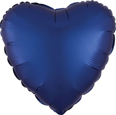 Balonë folie Amscan zemër, 43 cm, blu e errët