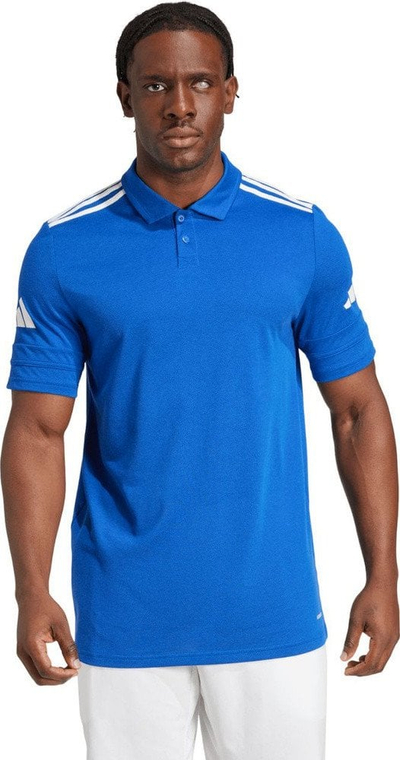 Bluzë polo adidas Squadra 25 M JW0890, për meshkuj, poliester i ricikluar, e bardhë