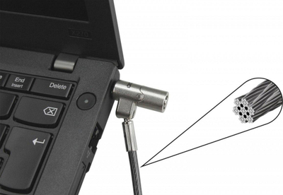 Bravë sigurie për laptop Dicota D31886, kabllo 2 m, çelik, zi argjendtë