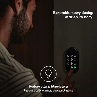 Интелигентна тастатура Yale 05/303000/BL Smart Keypad 2 Fingerprint, со сензор за отпечатоци од прсти, без клуч, црна
