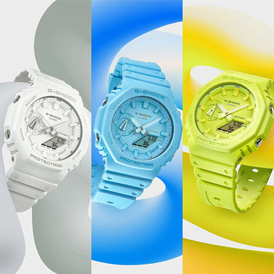 Orë dore për meshkuj Casio G-Shock Tone-on-Tone GA-2100-2A2ER (619), e kaltër