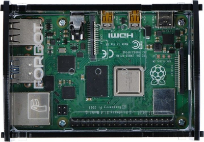 Кутија PLEXIGLAS Forbot Raspberry Pi 4B, 90 x 65 x 40mm, црна транспарентна