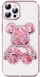 Mbulesa e pasme iLike Silicone Case Print Desire Bear për Apple iPhone 13 Pro, rozë