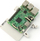 Mbajtëse DINrPlate DRP2 për Raspberry Pi 2 3 4, montim në shinë DIN, plastike, e bardhë