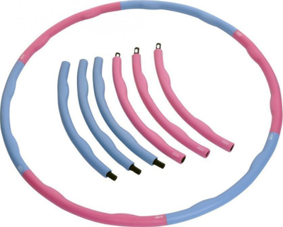 Rreth fitnesi Joined Hula Hoop, 1.5 kg, me pjesë, rozë - gri