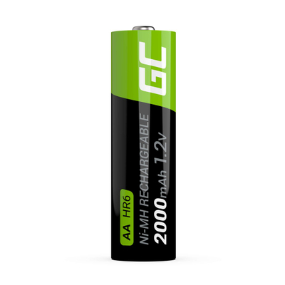 Bateri të rimbushshme Green Cell AA R6, 2000mAh, Ni MH, paketë 4 copë