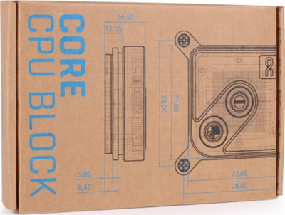 Bllok uji CPU Alphacool Core 1, universal LGA1700 AM4 AM5, argjendtë