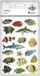 Ngjitëse 3D Titanum Convex Soft Stickers Fish Mix, set 18 copë, shumëngjyrëshe