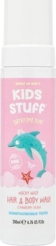 Чистечка пена за деца Kids Stuff Pink, за тело и коса, со мирис на јагода