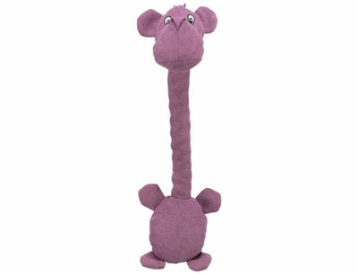 Lodër pelushi për qen Trixie Fabric Hippopotamus, me litar, shumëngjyrëshe