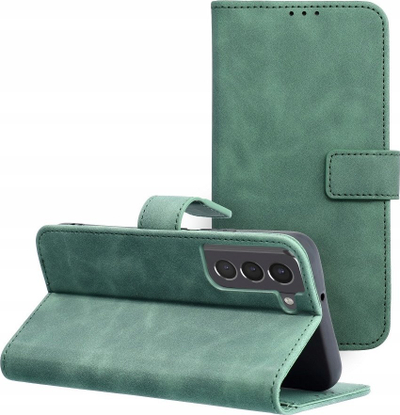 Kabull telefon Tender Book për Samsung Galaxy A13 4G, lëkurë eko, me magnet, jeshile