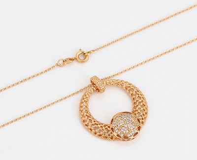 Set Xuping të praruara në ar - qafore + vathë + unazë + byzylyk, artë/bardhë, 16.10mm/#10
