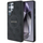 Kuti mbrojtëse Guess 4G Ring Classic Logo për Samsung Galaxy S25 Ultra, lëkurë, MagSafe, e zezë