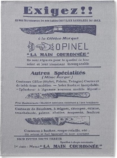 Peshqir kuzhine Opinel, pambuk, 50 x 70 cm, model jakard