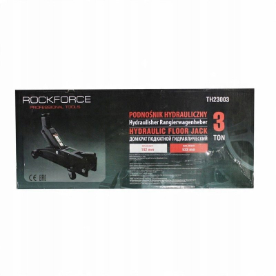 Krik hidraulik Rock Force RF-TH23003, 3 ton, me karrocë, i kuq
