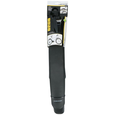 Set mbrojtëse balte biçiklete Dunlop MTB, 24"-26", plastikë, i zi
