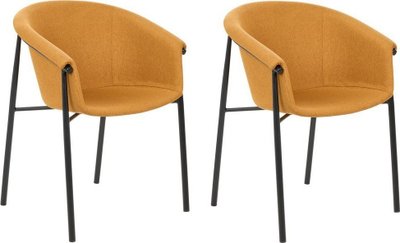 Set karrigesh ngrënieje Beliani Ames, 2 copë, tekstil, portokalli