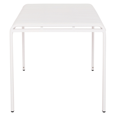 Tavolinë oborri Rachel HM6339.02, alumin, 150x80x75 cm, e bardhë