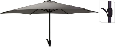 Çadër dielli ProGarden Monica, diametër 270 cm, me manivelë, gri e errët