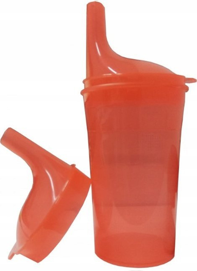 Kupë për ngrënie dhe pirje Sundo Safe, 250ml, plastikë pa BPA, e kuqe