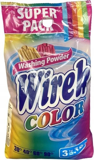 Detergjent pluhur Wirek Color Foil, për rroba me ngjyra, 3kg