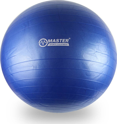 Top gjimnastike MASTER Super Ball, 85 cm, me pompë, gri