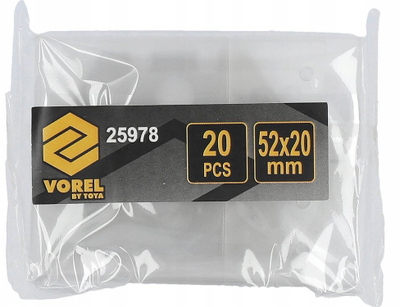 Tehe trapezoidale Vorel 25978, set me 20 copë, 52x20 mm