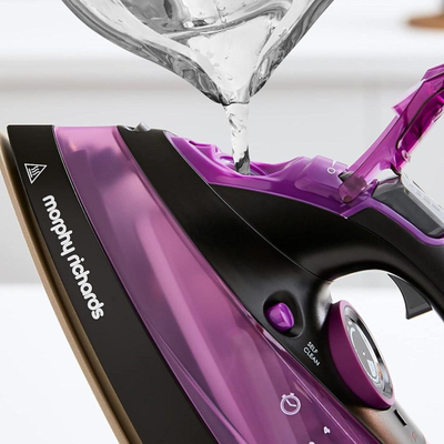 Hekur me avull Morphy Richards Turbosteam, pllakë qeramike, fikje vetë, lejla
