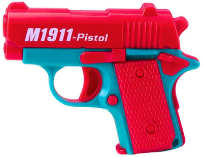 Pistole lodër LeanToys Mini, karikator 8 fishekë, MIX ngjyra