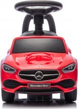 Makina shtytëse për fëmijë Milly Mally Mercedes C-Class S, me tinguj, me ndarje lodrash, e bardhë