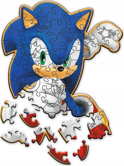 Puzzle druri Trefl Junior Sonic, 50 copa, shumëngjyrësh