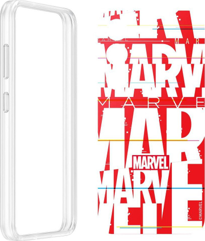 Panel i pasëm Samsung për Frame Case Galaxy S23 Plus, me shenjën e Marvel-it, shumëngjyrësh