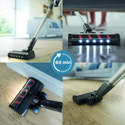 Fshesë me bateri Philips 3000 Series XC3031/01, pa kabllo, deri 60 min punë, gri