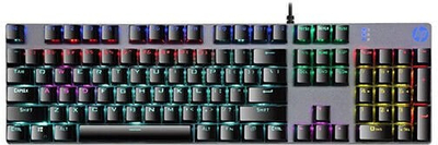 Tastierë mekanike HP GK400F gaming, me drita, e zezë