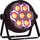Reflektor skenik LED Neon &amp; Rainbow Frame Par, RGBW, DMX, i zi